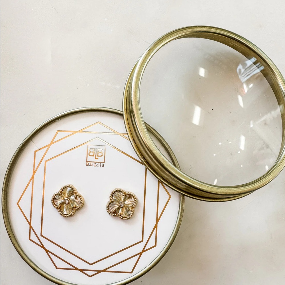 B.B. Lila Morocco Studs